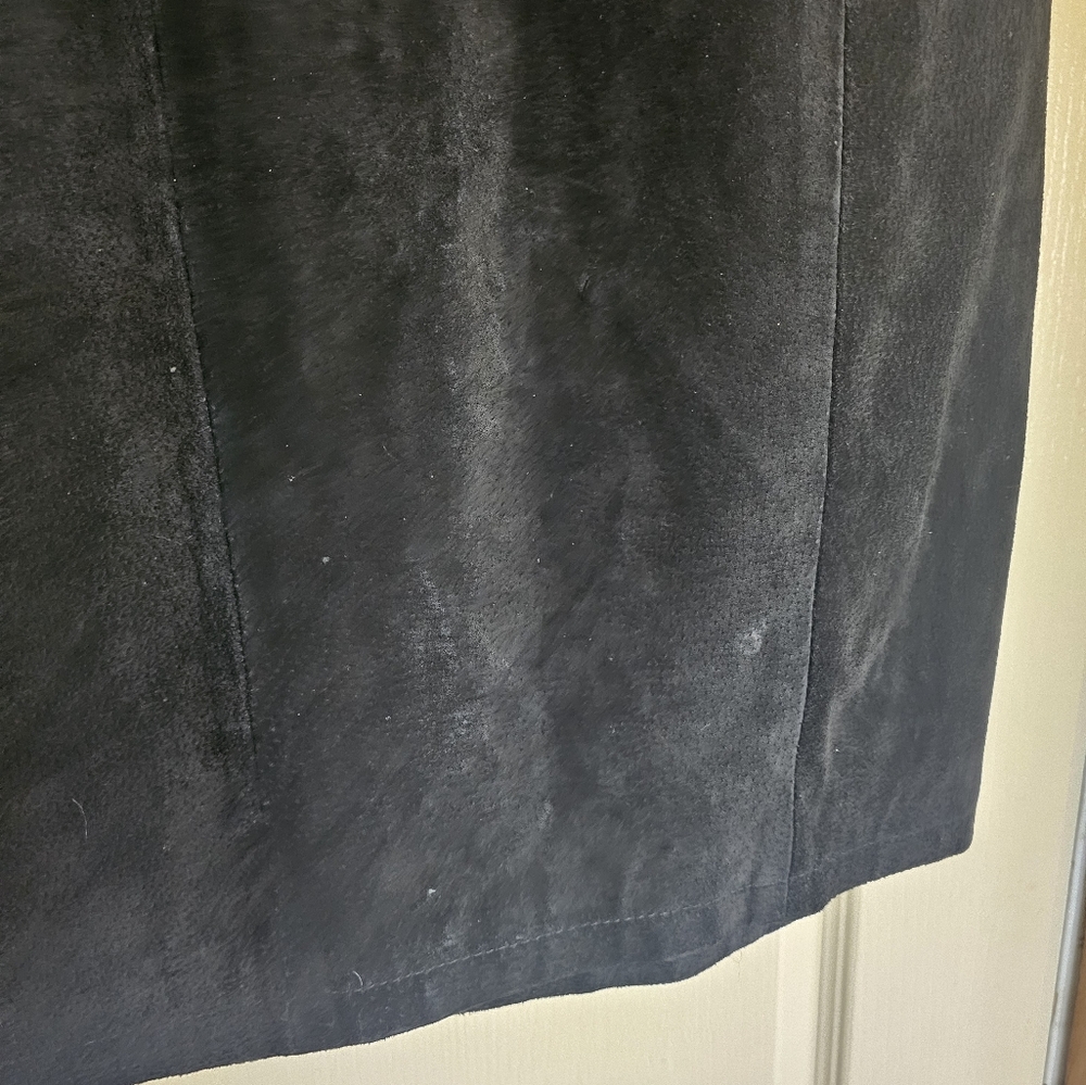 Vintage Leather Tube Shaped Womens Skirt Size 9/10 By Paris Sport Club - Picture 3 of 7